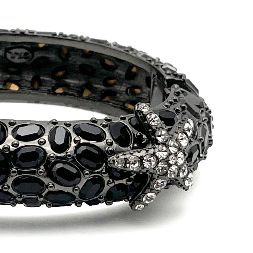 Kenneth Jay Lane Vintage 80's Black Neptune Bangle